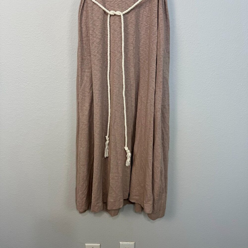 Free People Beach Peyton Dress Strapless Tube Style Pull On Belted Tan Size S - Picture 9 of 14
